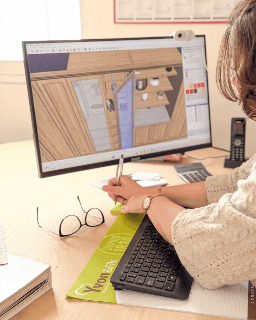plan 3D sur mesure - contact agencement sur mesure Caen - savoir-faire menuiserie agencement