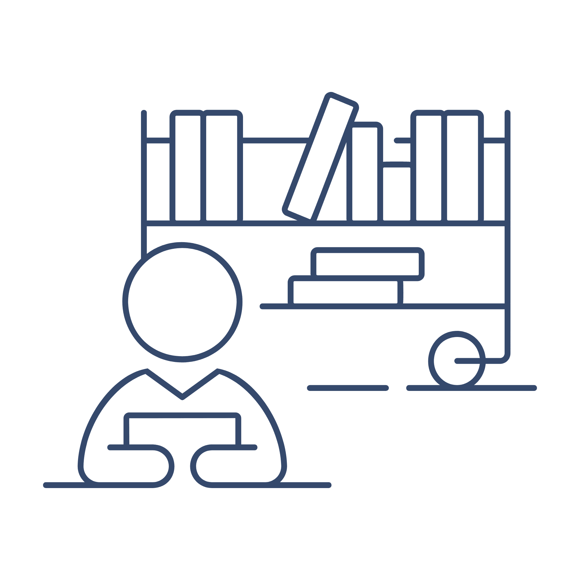 Bibliothèque et bureau - Agencement intérieur sur mesure Caen